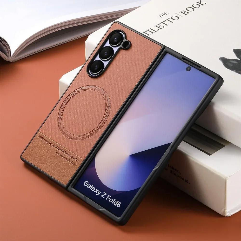 Magnetic Phone Case Hone Case for Samsung Galaxy Z Fold 7 6 5 4 3 Fold6 Fold5 Fold4 Fold7 5G Hard Shell Durable Protective Cover
