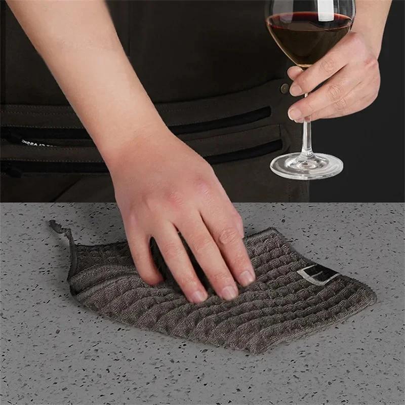 1/4pc Coffee Bar Barista Cleaning Towel Super Absorbent Microfiber Cleaning Cloth Towels for Kitchen Home Coffee Machine Cleaner