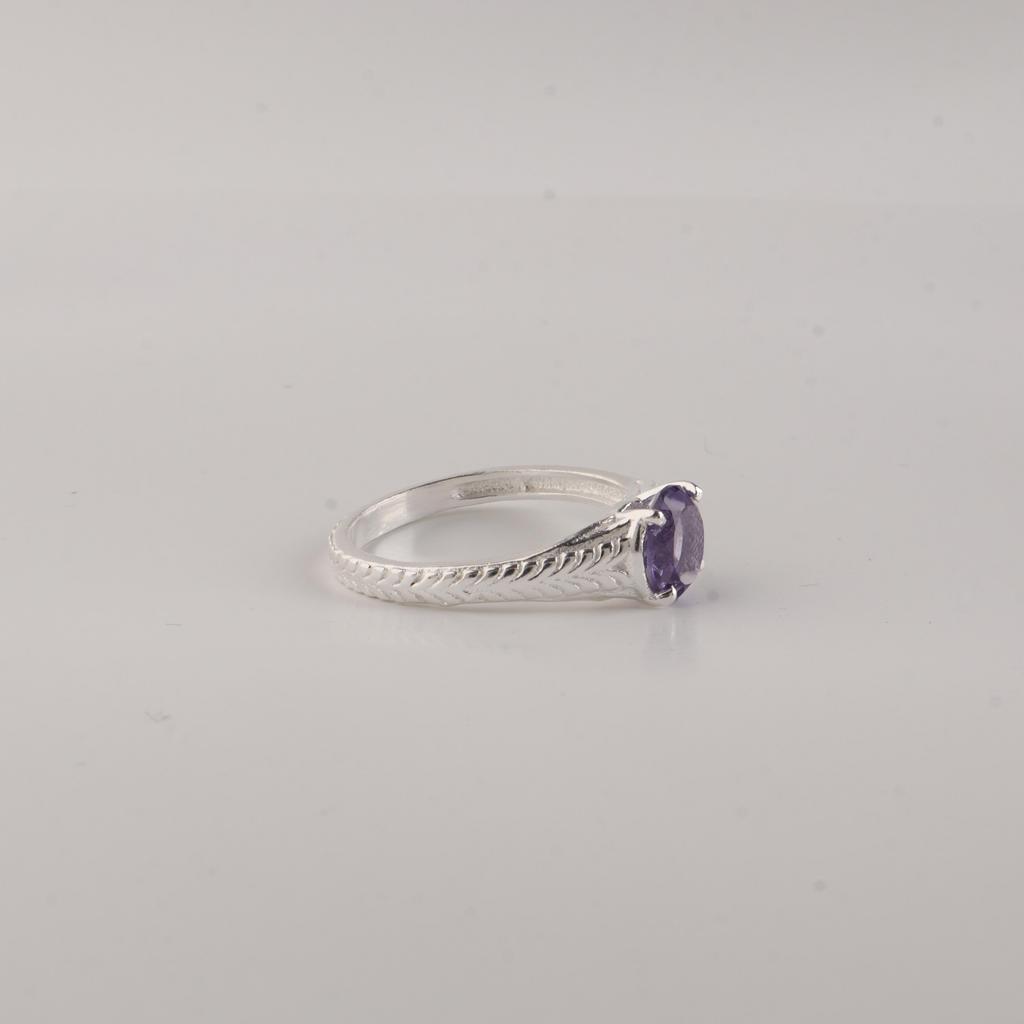 Amethyst Gemstone Silver Pretty Ring 925 Sterling Silver Unique Jewelry For Engagement CZR-27-13