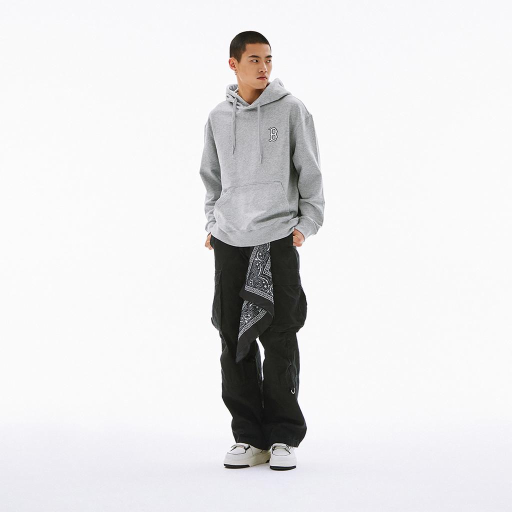 New MLB SS24 Sweatshirt Unisex Gray 3AHDM0141-43MGS