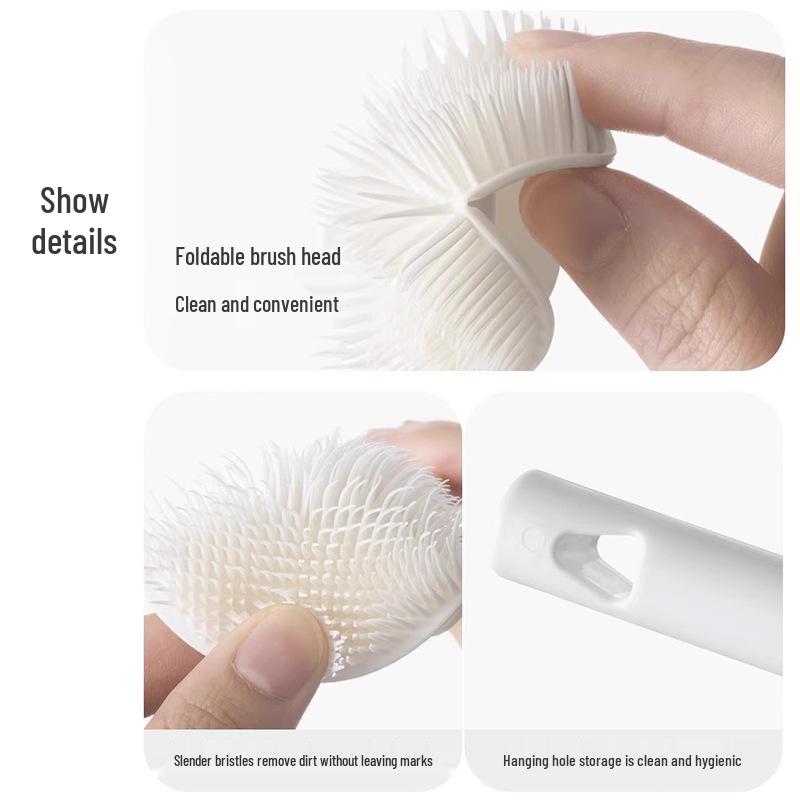 Silicone Long Handle Cup Brush - Ideal for Cleaning Insulated Cups & Baby Bottles, No Dead Corners.