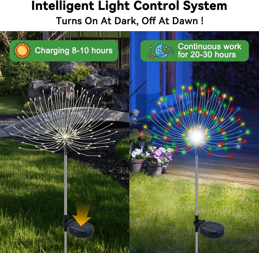 1pc Solar Powered String Lamp Tree Waterproof Outdoor Bulb for Lawn Patio Garden 90/120/150/200 LEDs Light DIY Decoration