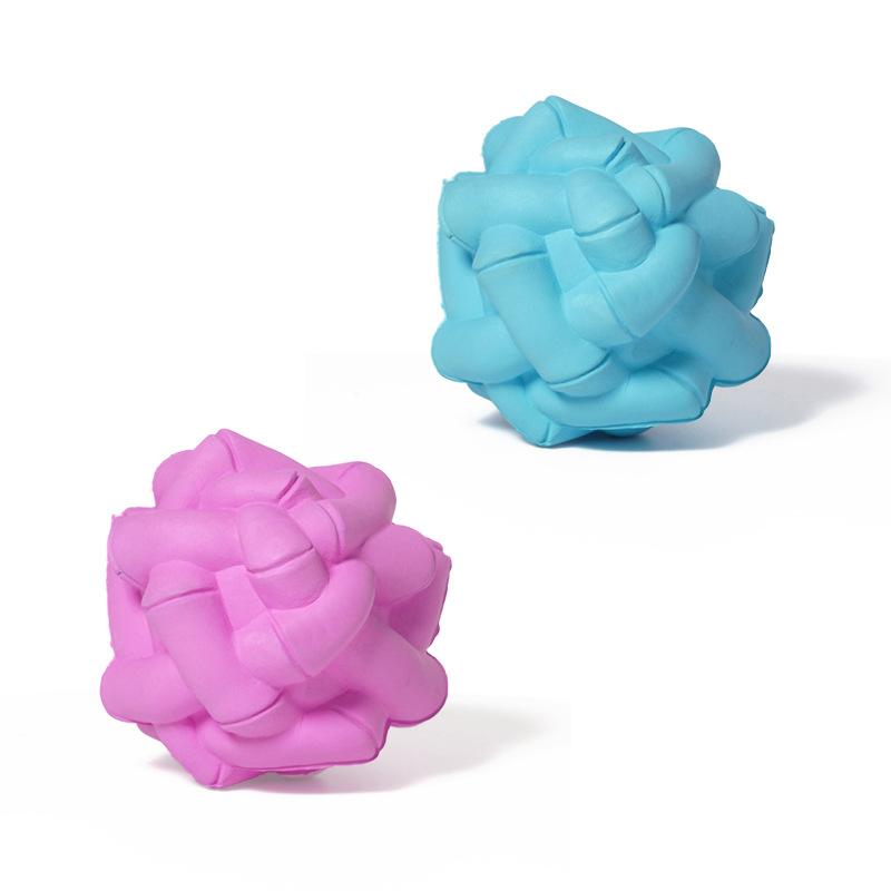 Natural Rubber Teething and Chewing Puppy Toy Ball That Won't Break, Interactive Training Eco-friendly Pet Toy