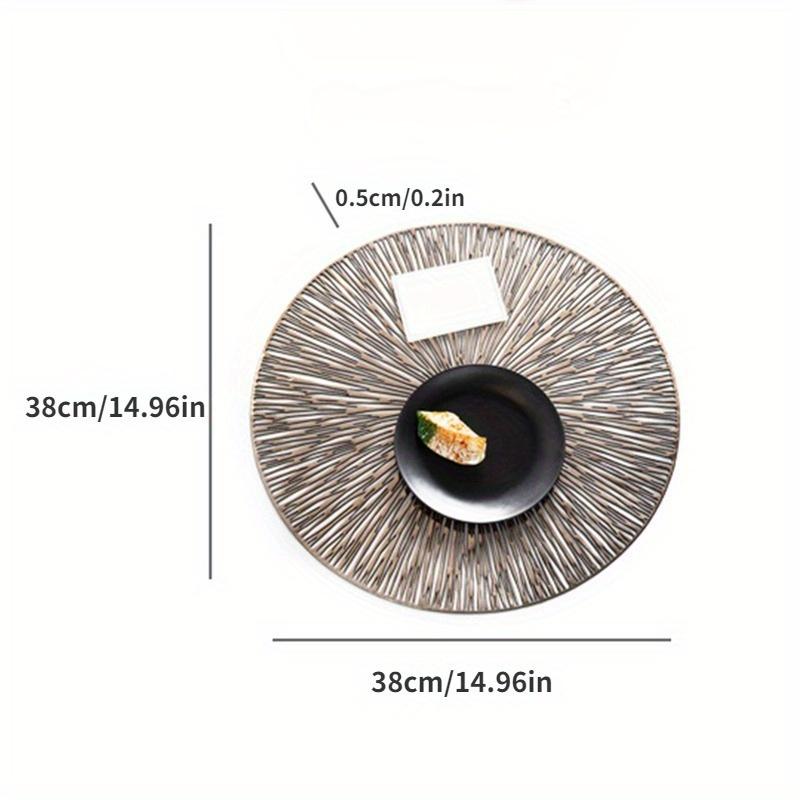 PVC Hollow Round Placemat Heat Insulation Table Mat Non-slid Plate Cup Pot Pad Kitchen Accessories Decoration Home Pad Coaster