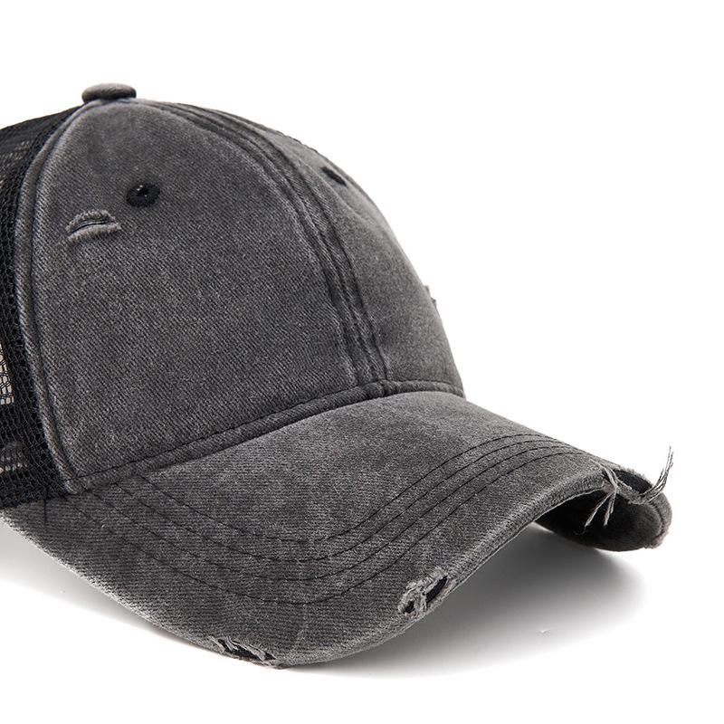 Baseballkappe Sommer Unifarben Atmungsaktive Netzkappe Outdoor Sonnenschutzkappe