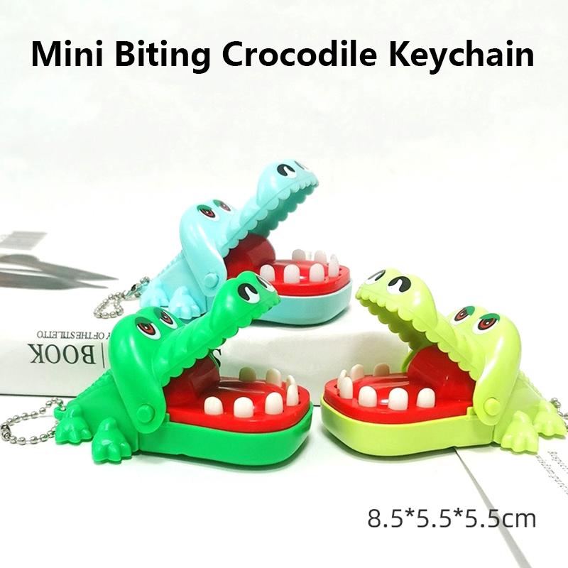 Забавный кусающий крокодиловый рот брелок мультфильм животное пресс зубы кусают пальцы — фото 17