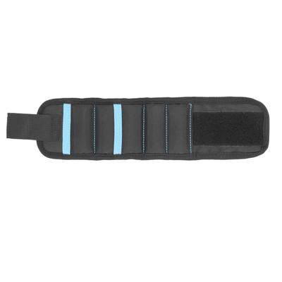 Pulseira Magnética 5 Compartimentos 20 Ímãs Fortes Porta Ferramentas Preto Cinto de Pulso de Armazenamento para Segurar Parafuso