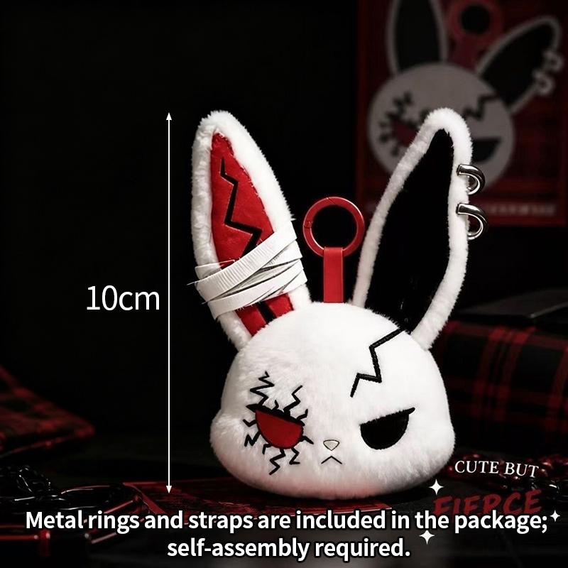 Dunkles Kaninchen Schlüsselanhänger Gotischer Stil Hase Schlüsselanhänger Rucksack Anhänger Charms Cartoon Hängender Schlüsselanhänger Geburtstagsfeier Geschenk
