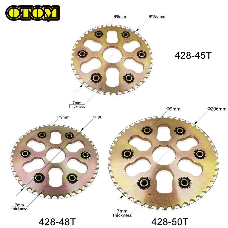 For YAMAHA TRICKER XG250 Motorcycle Rear Sprocket 428-45T 48T 50T Wheel Driven Plate Transmission Gear Off-road Accessories Bike