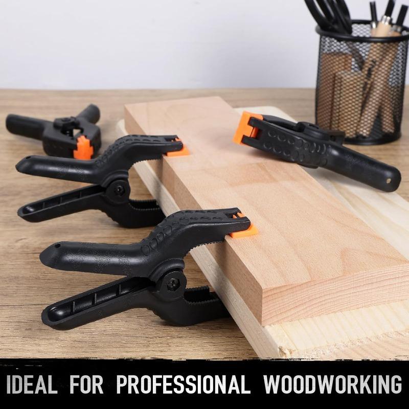 Non-slip Plastic Spring Clamps Adjustable Woodworking Clamps DIY Craft Photography Background Photo Stand Clips Clothes Pegs