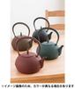 Ikenaga Iron Works Iron Kettle, 1.2L, Made in Japan, Induction Compatible, Nanbu Ironware, Gardenia and Green Bamboo Design