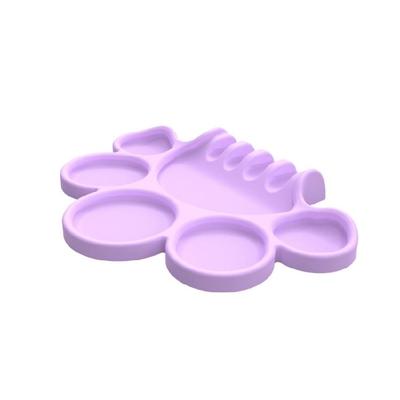 Safe Silicone Children Kids Art Palette Washable Color Paint Mixing Tray Mixing Tool Flexible For Classroom Home Use