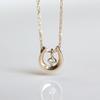 Diamond K10YG Horseshoe Necklace for Women [cui-cui]