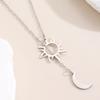 Sun And Moon Necklace for Women Plated Y Necklace Stainless Steel Hypoallergenic
