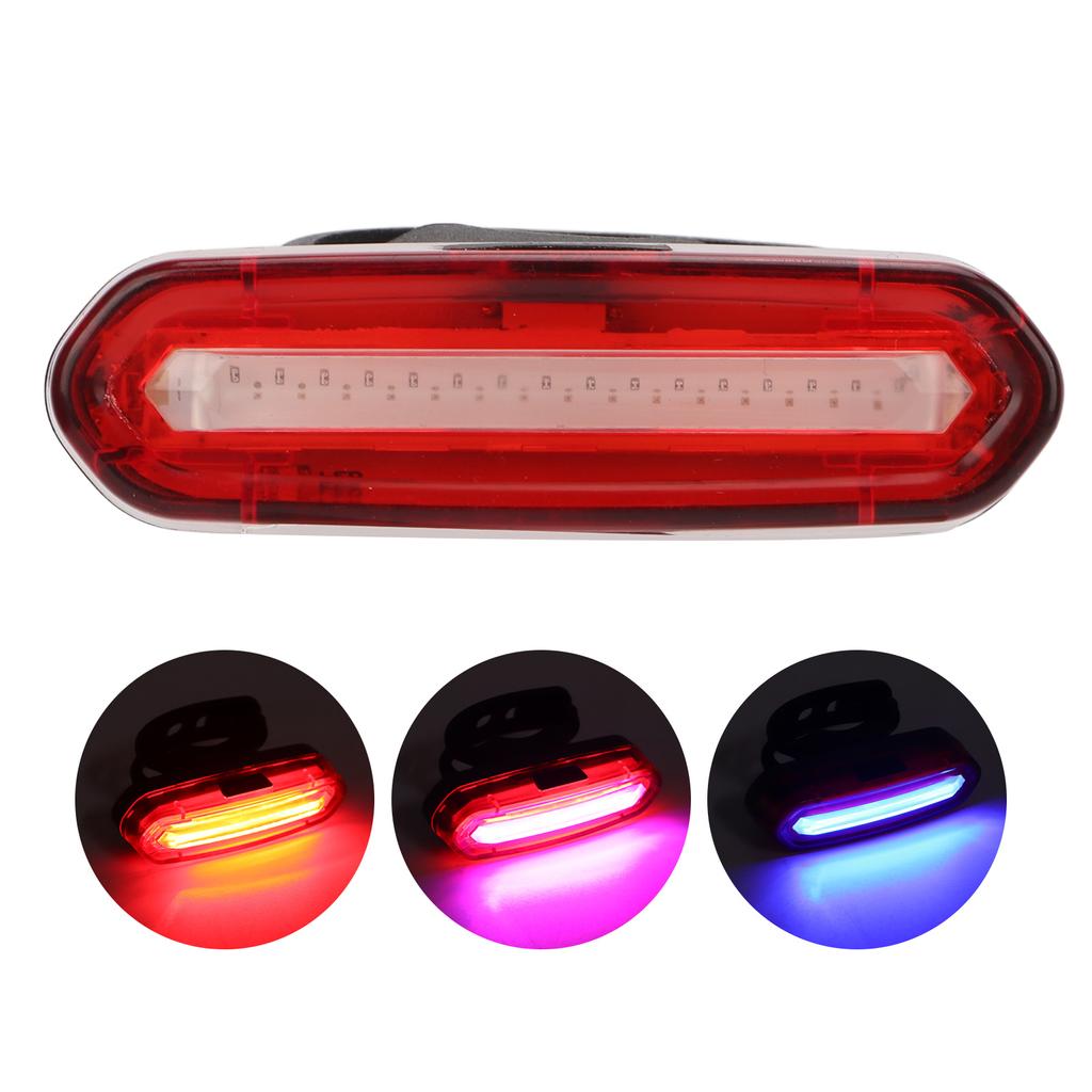 Bike Tail Light Rechargeable LED Waterproof USB Portable Bike Rear Light with 6 Lighting Modes for Mountain Bike
