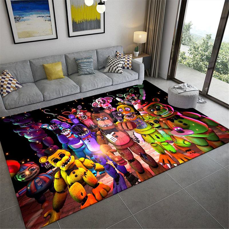 FNAF Carpet Rug for Living Room Bedroom Home Sofa Decoration,Kids play Non-slip Floor Mat