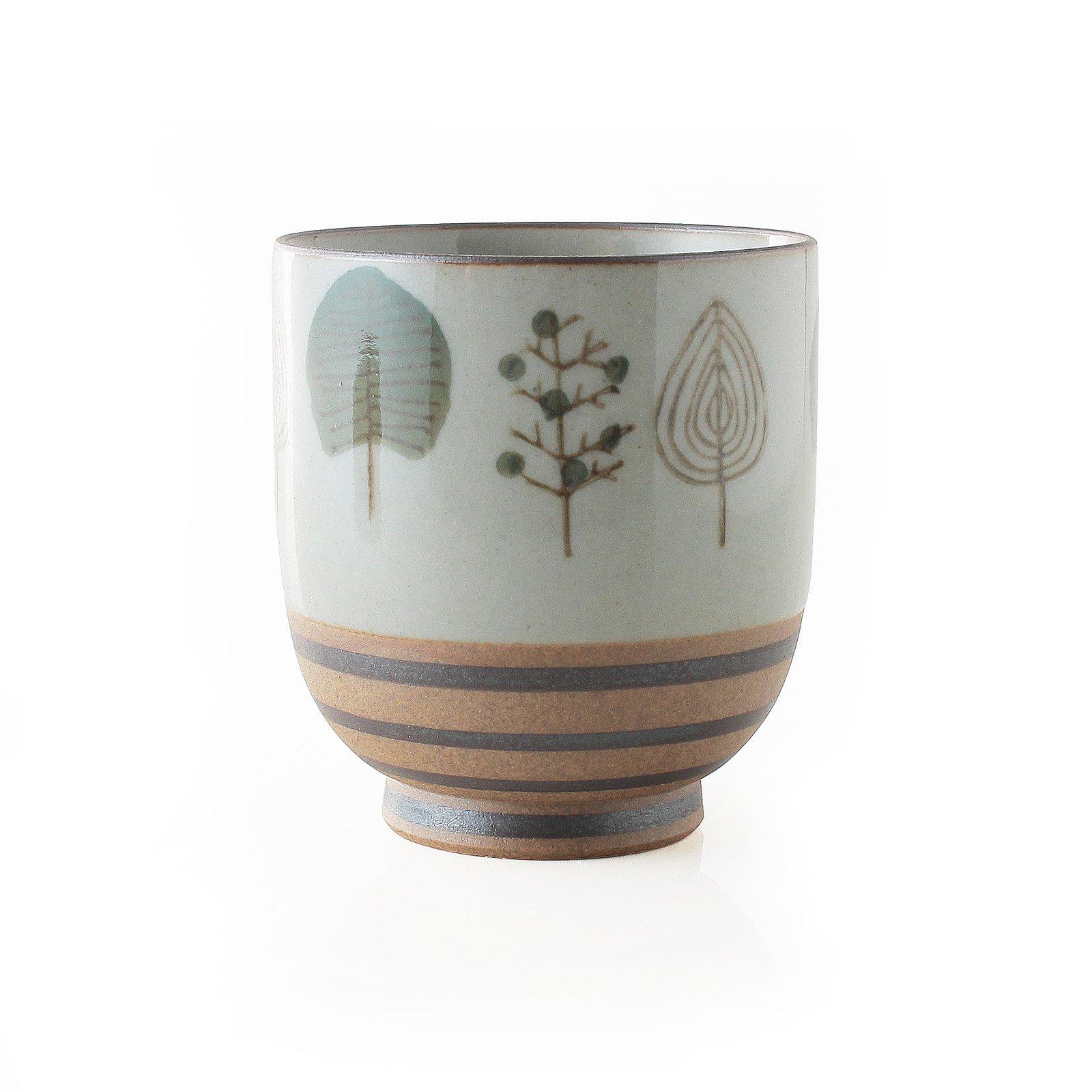 

CtoC JAPAN Green Pottery Teacup Tree Green xH 255cc Approx. 7.8cm 8.6cm зелёный