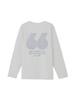 North ES 66 Graphic Tee White Mix Gray Size S [The Face] Long-Sleeve