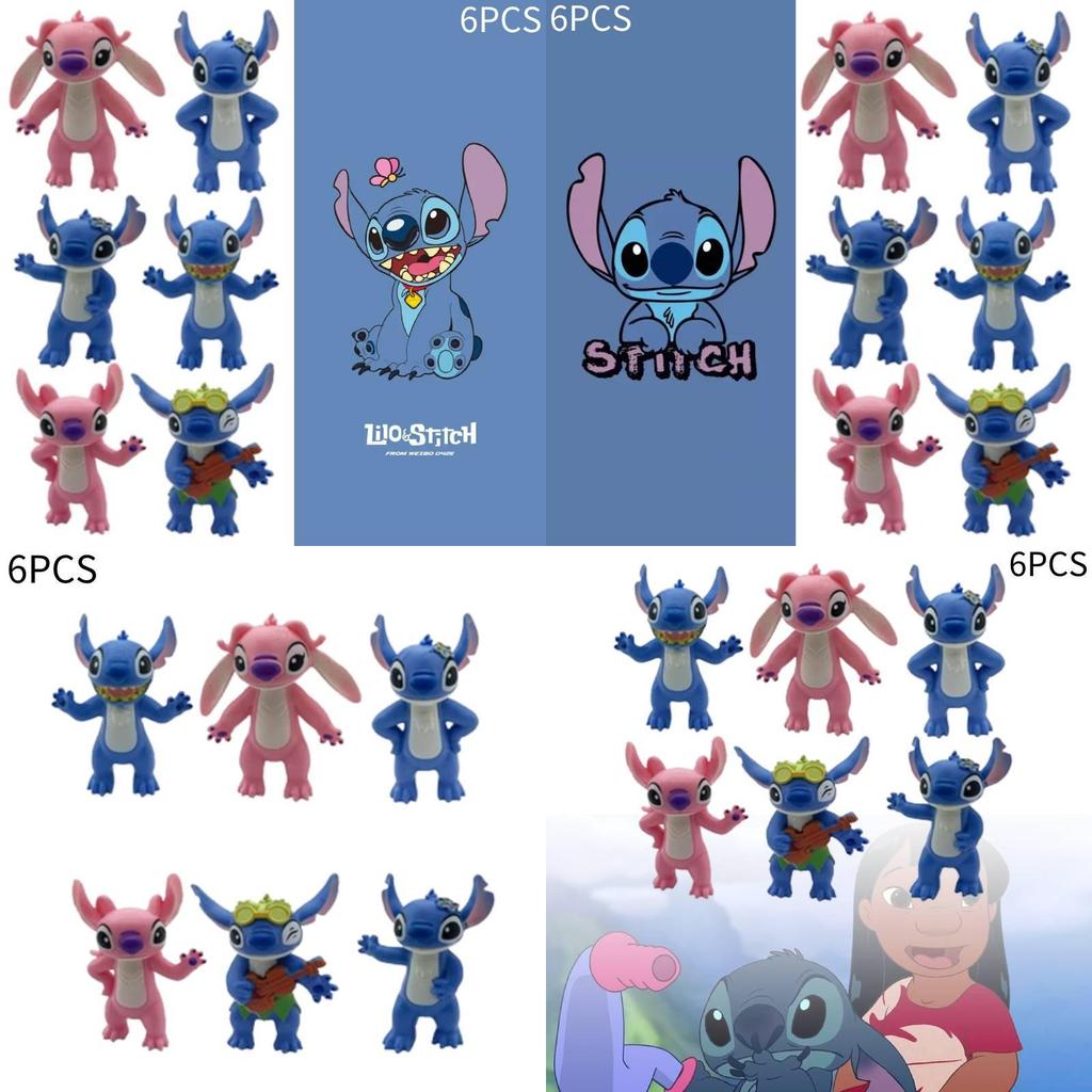 6-pack Of Sturdy 8cm Stidi Figure Toys For Cake Decoration 150g Plastic Material