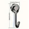 Swivel Heavy Duty Magnetic Hooks Black Silver Strong Magnetic Hooks for Hanging Cruise Cabins Refrigerator Kitchen Locker