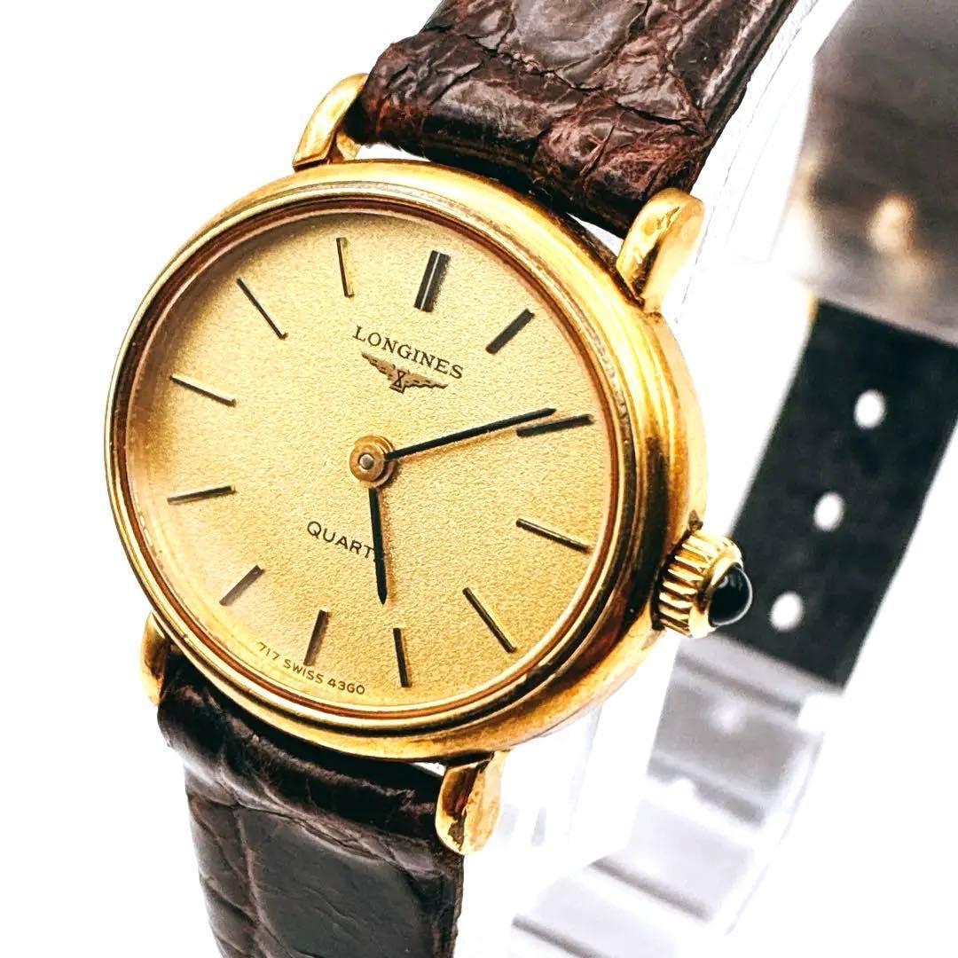 Used [Real item] LONGINES Longines quartz watch gold dial ladies