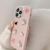 Sweet Love Pearl 17promax Apple 15 Mobile Phone Case Iphone13 Three dimensional Gem 11 Suitable for 16 Soft Set