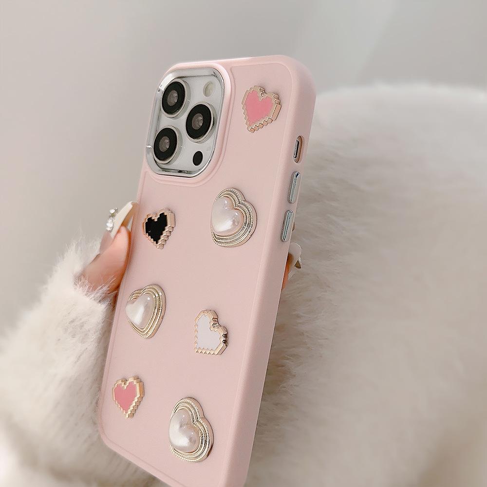 Dolce Amore Perla 17promax Apple 15 Custodia per Telefono Cellulare Iphone13 Gemma Tridimensionale 11 Adatto per 16 Set Morbido