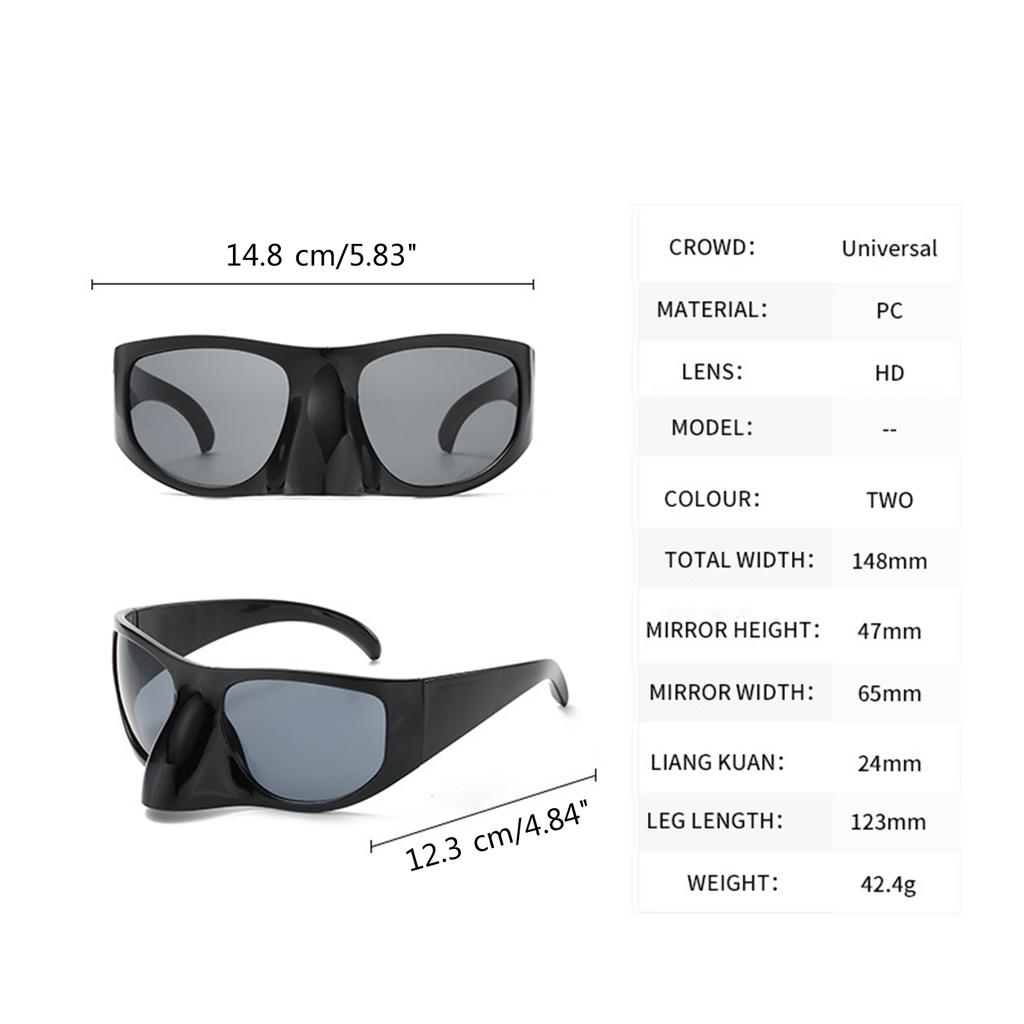 Y2k Futuristic Sunglasses Adult Unisex Carnivals Nightclub Taking Photo Glasses Subculture Sunglasses Sunproof Supplies