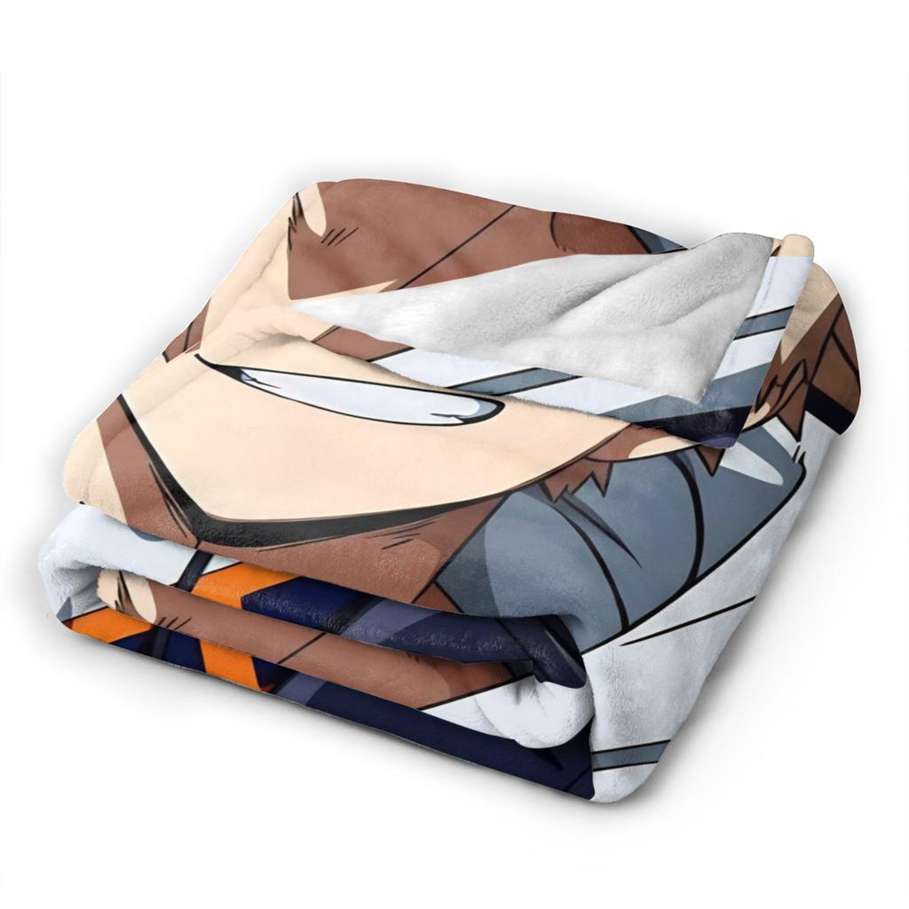 Katsuki Bakugo Anime  Blanket  Warm Soft Funny Plush Bedding Throws For Home Decor Travel Office Flannel Bedspread Bed Cover