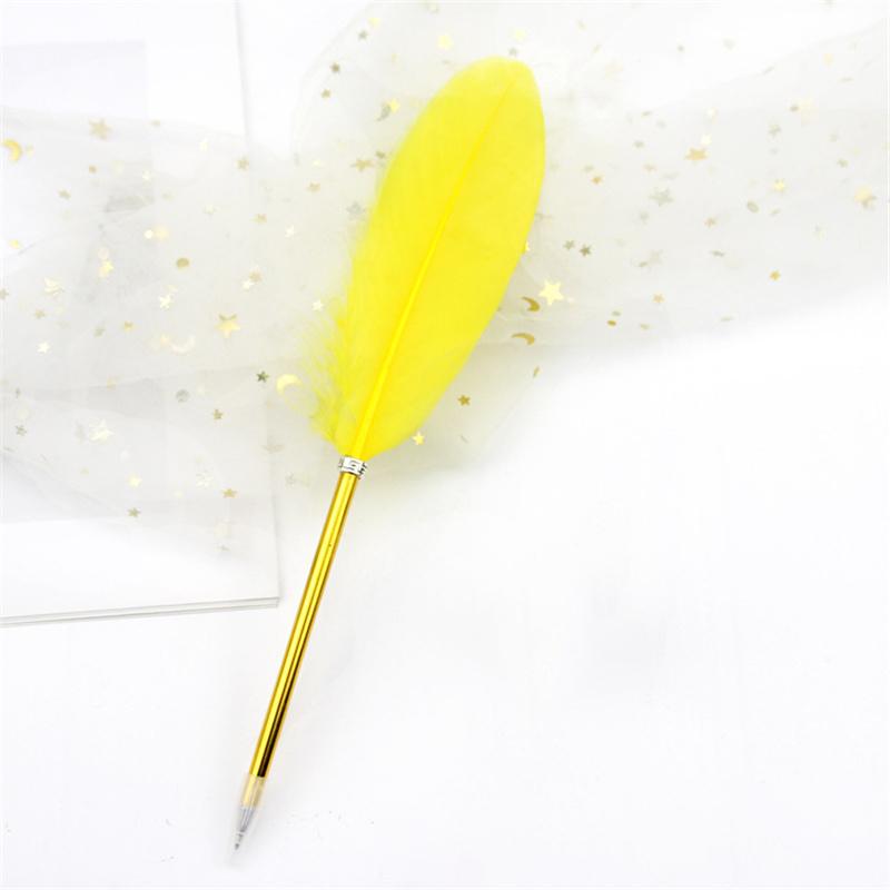 Retro Style Feather Quill Ballpoint Pen Wedding Gift Office School Supplies Kawaii Student Present Gift