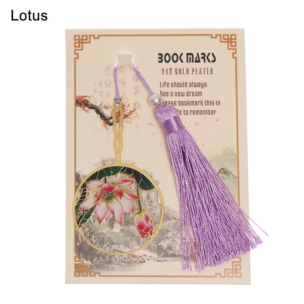 

Канцтовари Маркування сторінок Металеві книжкові маркери Кольорова книжкова кліпса Китичка Закладка Латунь Lotus