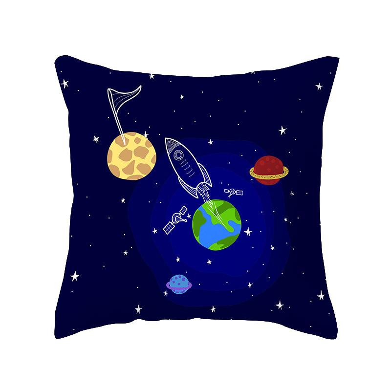 New Hand-painted Starry Sky Universe Printed Pillow Cover Home Sofa Pillow Car Cushion Back Cover