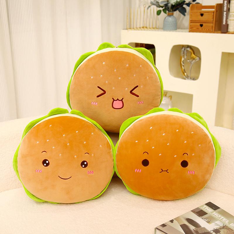 French Fries Hamburger Plush Toy Cute Pizza Foodie Snack Throw Kawaii Christmas Gift Pillow Kids Stuffed Toys Room Decoration