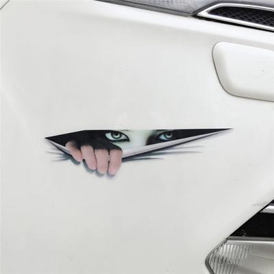 3D Peel Auto Rearview Decal Dekoratívne vodotesné samolepky na karosériu PVC