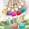 Heart Pendent Bottle Auto Aromatherapy Fragrance Bottle Empty Perfume Diffuser Car Hanging Glass Bottle Valentine's Day Gifts