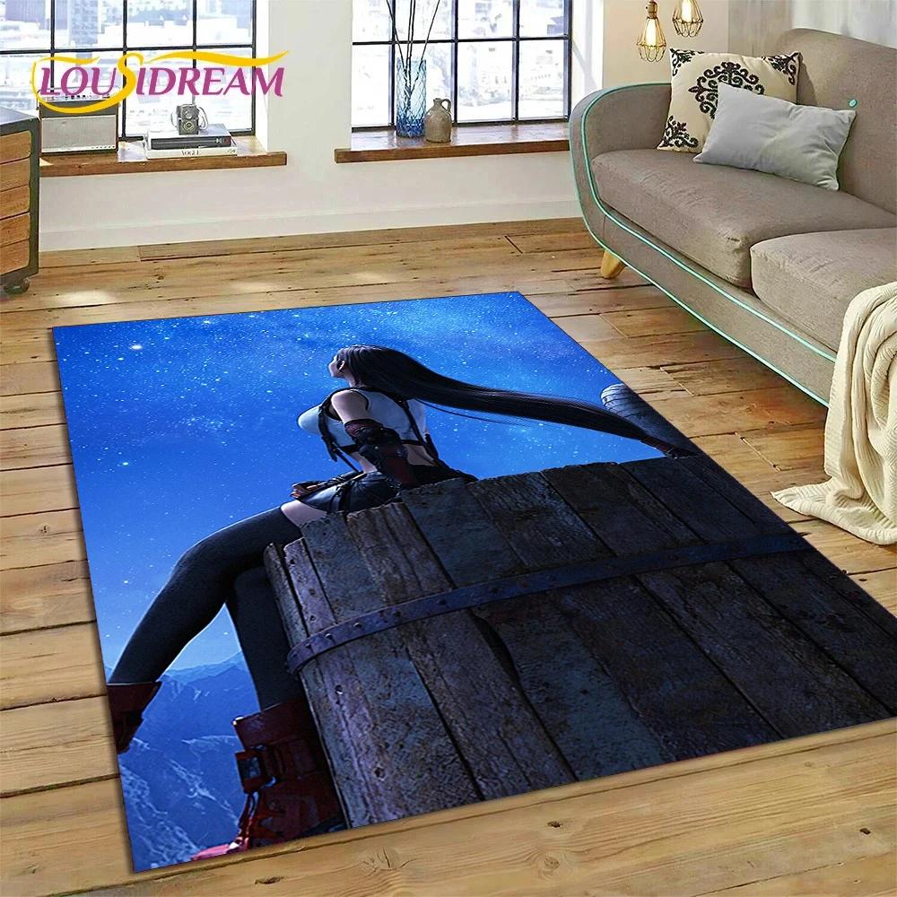 Final Fantasy Series Games Cartoon Carpet Rug for Bedroom Living Room Home Sofa Decoration,Children Game Large Decor Floor Mat