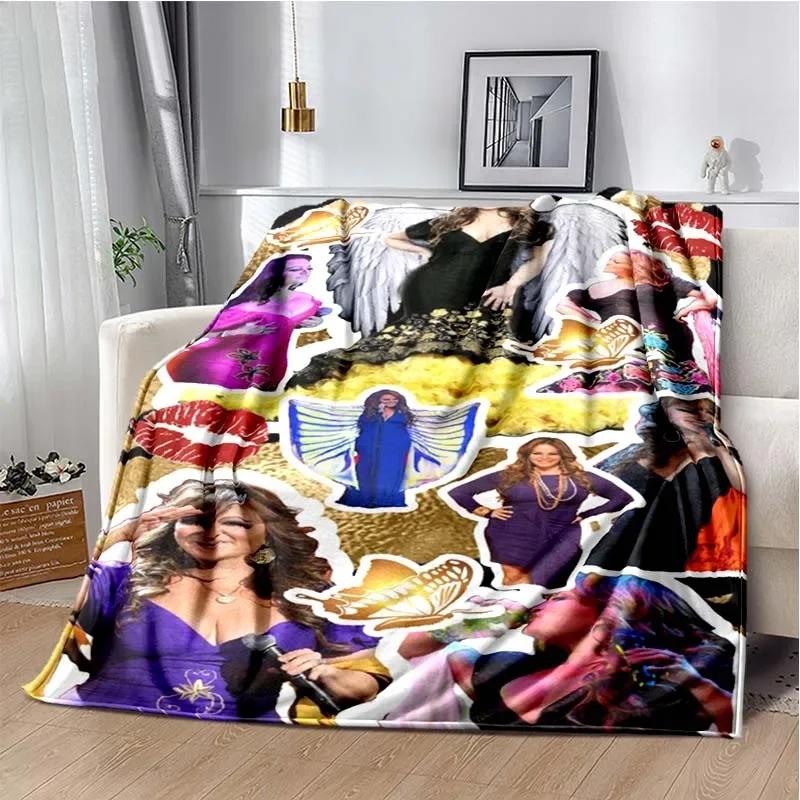 Classic Latin Singer Jenni Rivera Printed Blanket Fanart Flannel Blanket Fashion Soft Warm Blanket Home Daybed Picnic Blanket