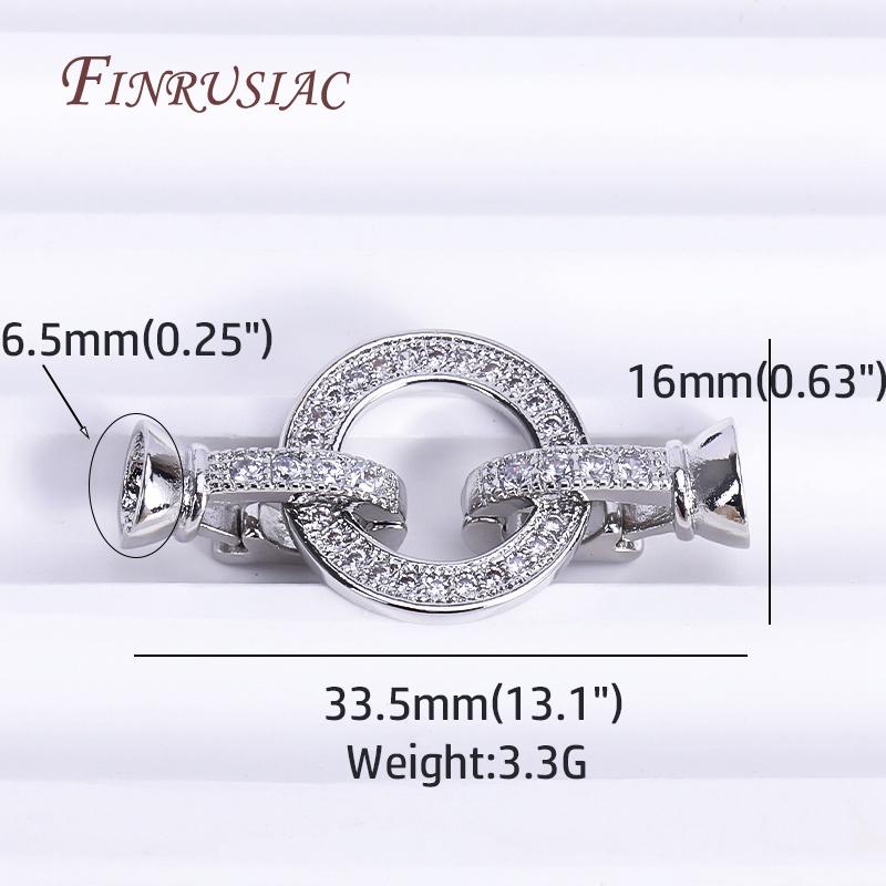 

Beads Clasps Fastener Fittings 18K Gold Plated Closure Fasteners Lock Clasps For Pearl Jewelry Making DIY Accessories 1 Piece