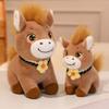 PP Cotton Horse Mascot Stuffed Animal With Flower Horse Plush Doll Pentant  Chinese New Year Gift