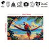 Tropical Parrot Beach Tapestry, Colorful Macaw Hammock Background Cloth, Summer Wall Decor
