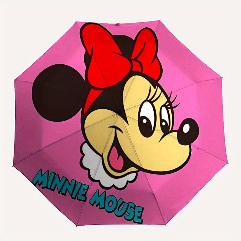 

1pc Minnie Mouse Folding Umbrella, Automatic Folding. It Has Eight Sturdy Ribs, Making It Convenient for Outdoor Use yy0729035