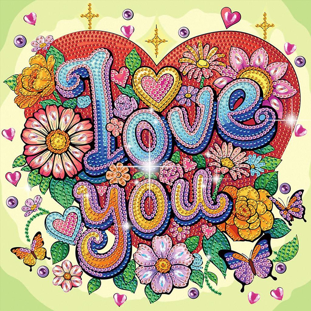 Flowers Special Shaped 5D DIY Partial Drill Diamond Painting Kits for Adults Home Wall Decor Diamond Art Kit 30x30cm