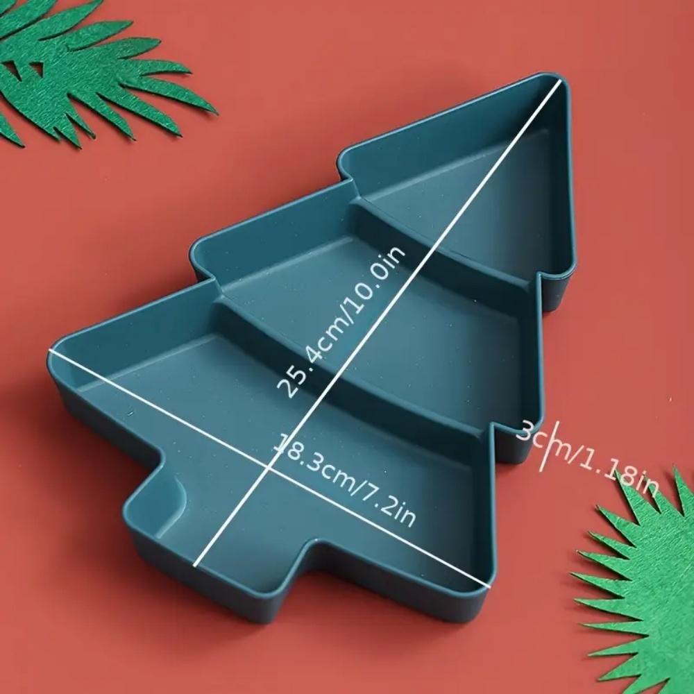 Christmas Tree Serving Tray 3 Layer Snack Plate for Countertop Kitchen Table Organizer Dish for Fruits Candy Nuts Party Supplies