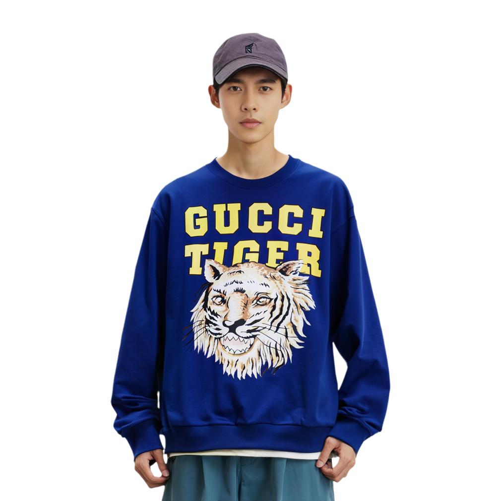 GUCCI SS22 Sweatshirt Men's Blue 623245-XJD3T-4622