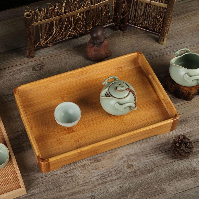 Jingbaodi Bamboo Rectangular Serving Tea Tray