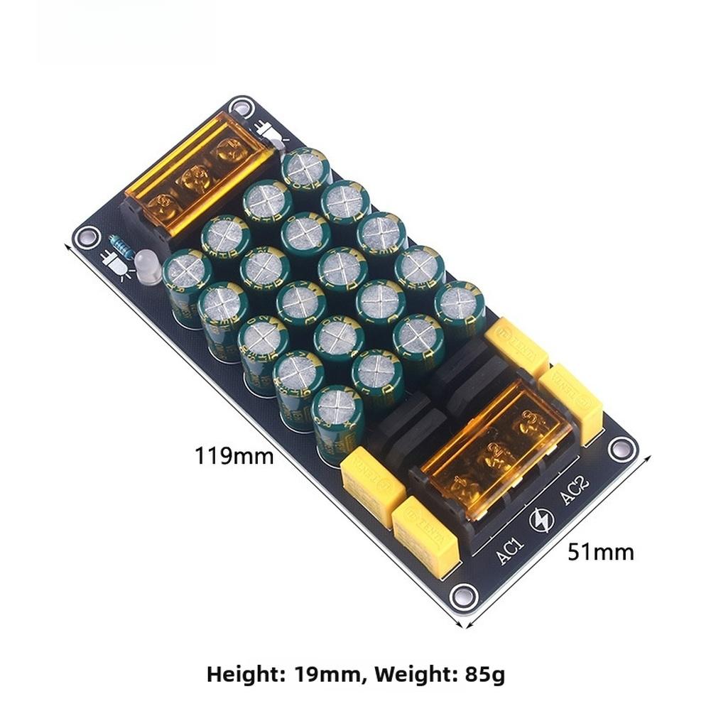 Rectifier Board with Integrated Filtering for Dual Power Input Output 2x50V Peak Voltage 10A Current Support for Industrial Use
