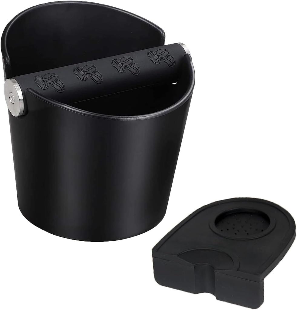 Tubbi Knock Box Espresso Knock Box with Tamper Mat, a Tool for Removing Coffee Grounds After Brewing Espresso, for Commercial and Home Use.