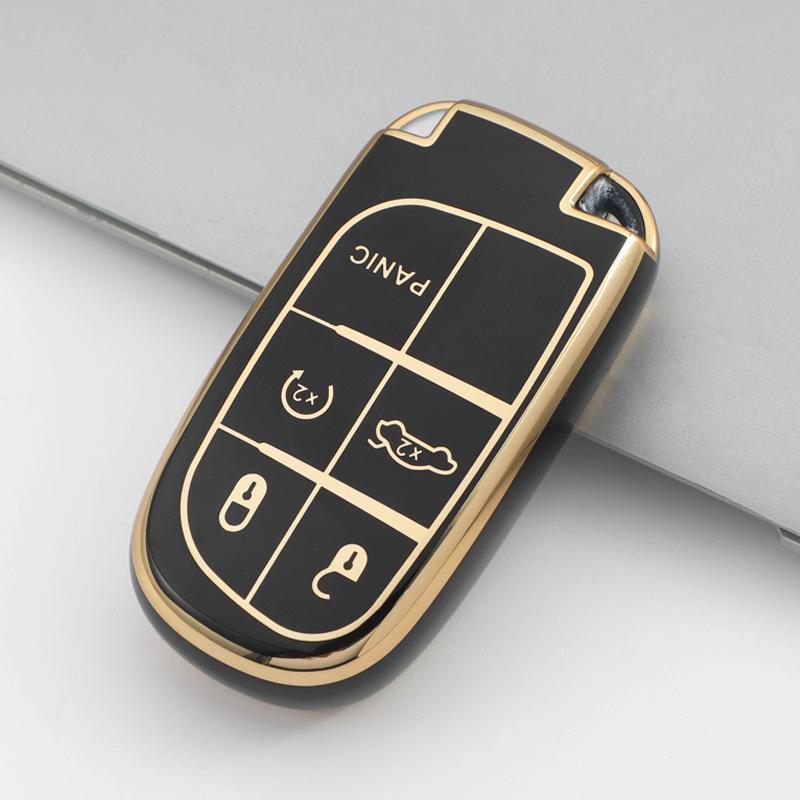 5 Buttons Tpu Smart Auto Key Fob Case Cover For Jeep Cherokee Wrangler Compass Renegade Grand Patriot Grand Keychain
