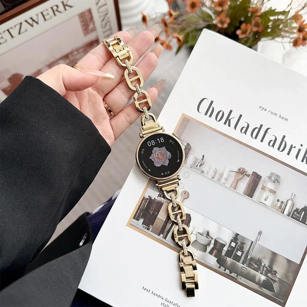 18 20 22mm Luxury Stainless Steel Band for Huawei Watch GT6/5 46mm 42mm 4 4Pro Women Strap for Samsung Galaxy 7 6 5 4 40mm 44mm