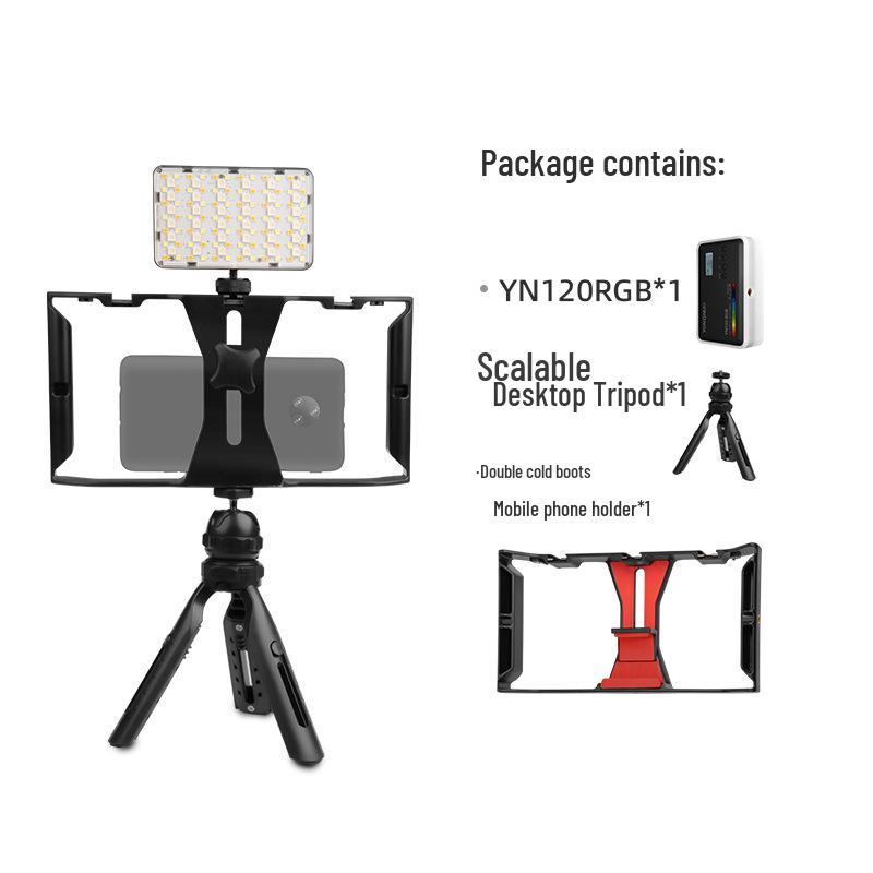 Yongnuo YN120 RGB Portable LED Light - Adjustable Color Temperature for Live Broadcasts and Vlogs